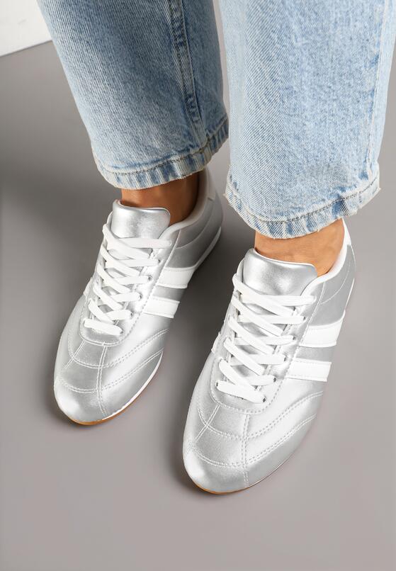 Sneakers Argintiu cu alb 3