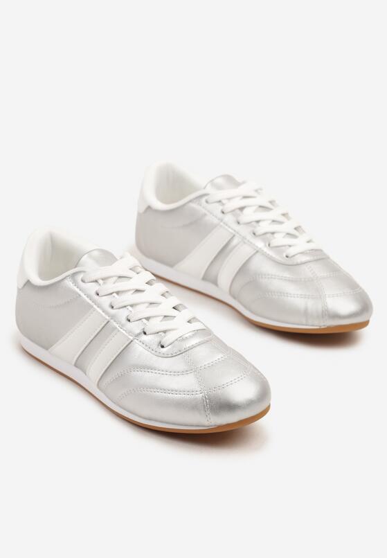 Sneakers Argintiu cu alb 5