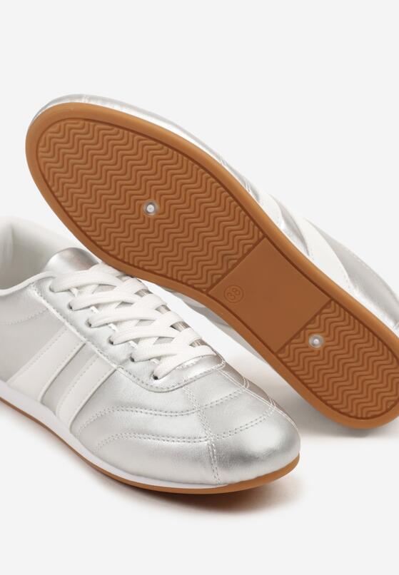 Sneakers Argintiu cu alb 6