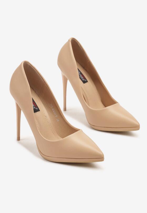Pantofi stiletto Bej 5