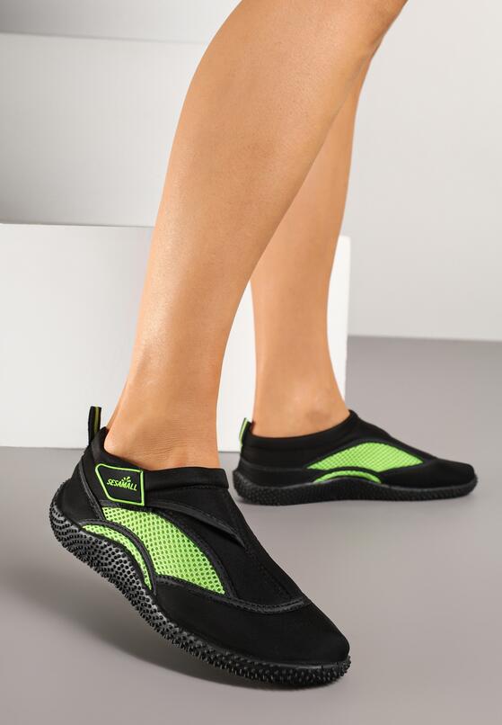 Pantofi sport Negru cu verde 2