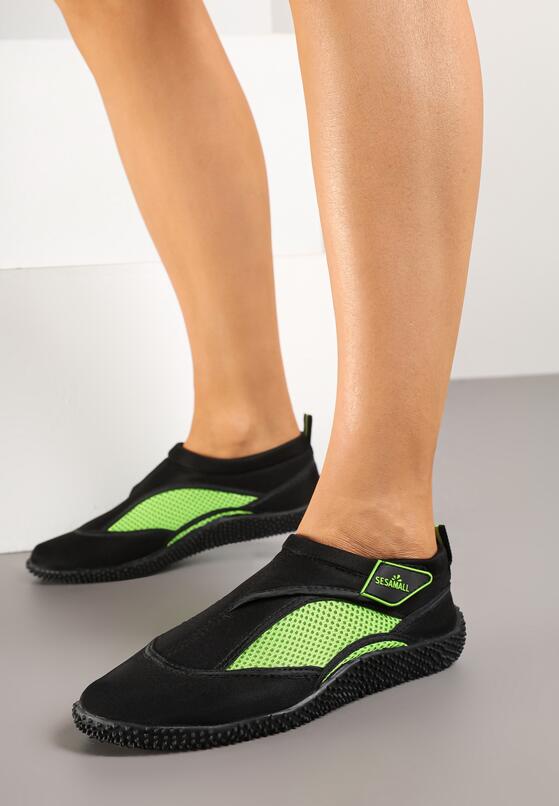 Pantofi sport Negru cu verde 1