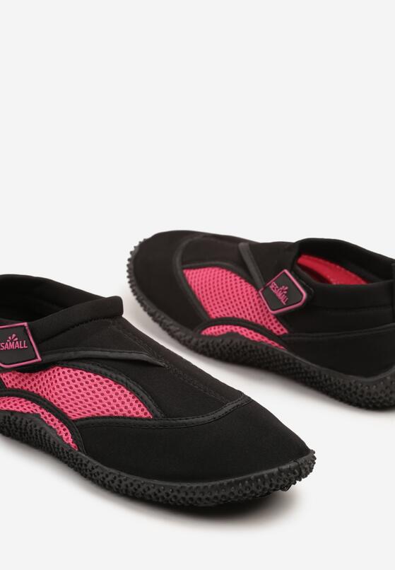 Czarno-Fuksjowe Buty Sportowe do Wody z Zapięciem na Rzep  Ellienna 6