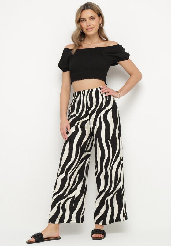 Pantaloni Negru cu alb 2