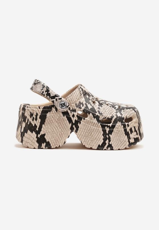 Papuci Print piele de șarpe 4