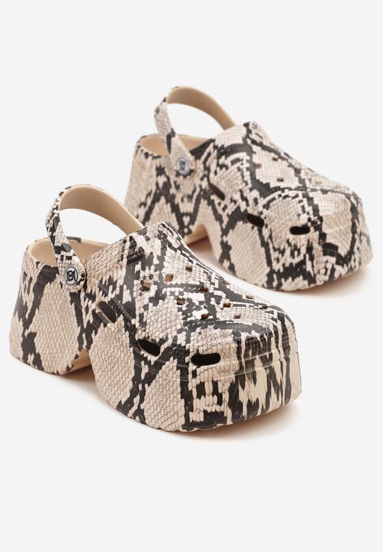 Papuci Print piele de șarpe 5