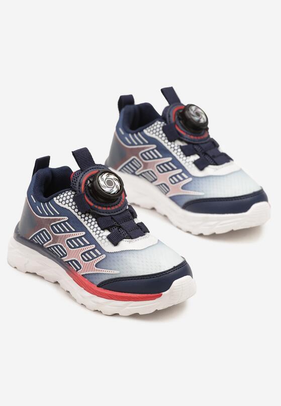 Niebiesko-Czerwone Buty Sportowe Sneakersy Ozdobione Geometrycznym Wzorem Ulandiela 2