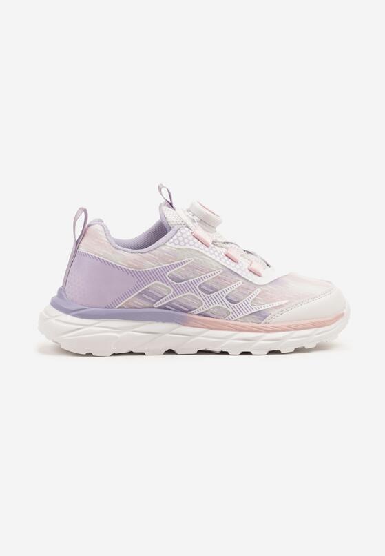 Różowo-Fioletowe Buty Sportowe Sneakersy z Geometrycznym Wzorem Ulielis 1
