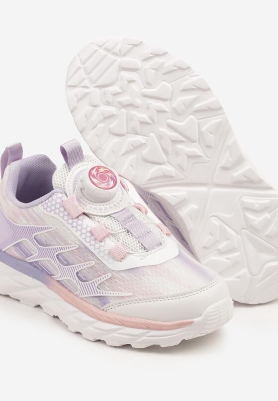 Różowo-Fioletowe Buty Sportowe Sneakersy z Geometrycznym Wzorem Ulielis 3