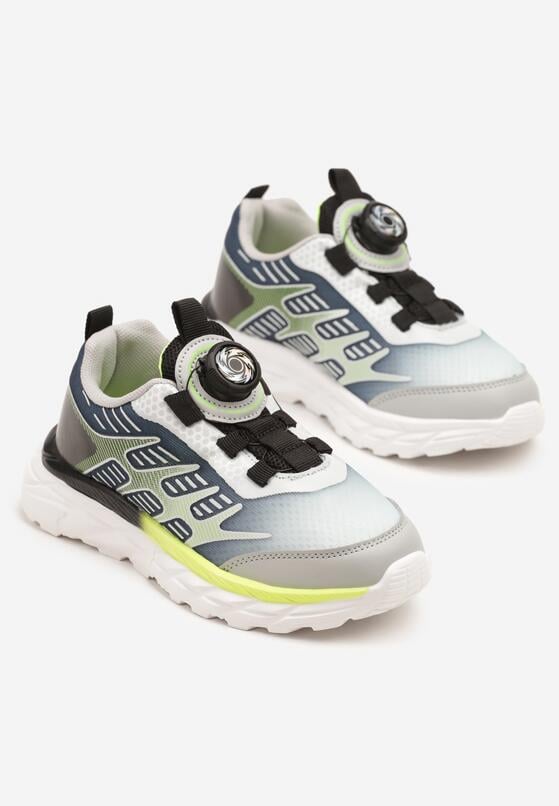 Szare Buty Sportowe Sneakersy z Geometrycznym Wzorem Ulielis 2