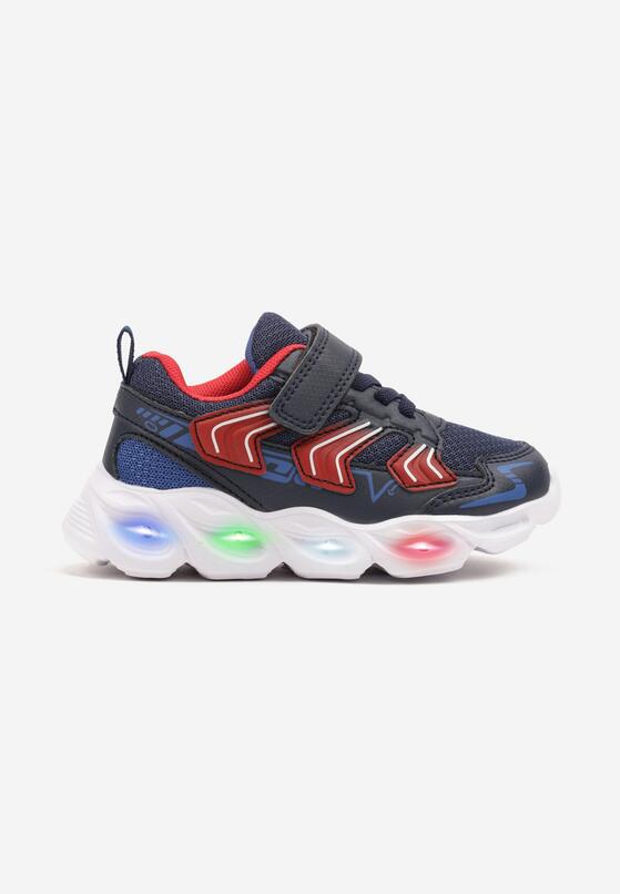 Niebiesko-Czerwone Buty Sportowe Sneakersy Ozdobione Lampkami LED Sollevi 1