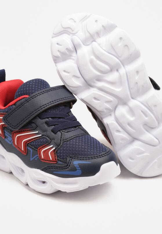 Niebiesko-Czerwone Buty Sportowe Sneakersy Ozdobione Lampkami LED Sollevi 3