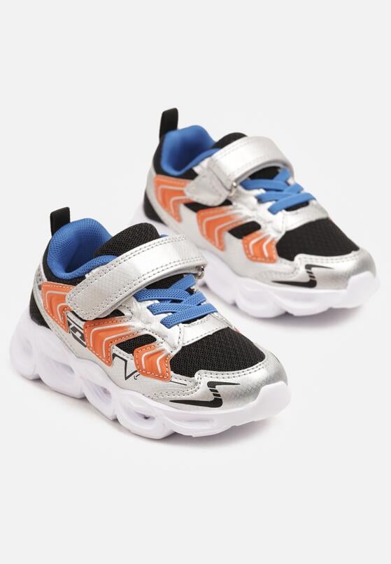 Szaro-Czarne Buty Sportowe Sneakersy Ozdobione Lampkami LED Sollevi 2