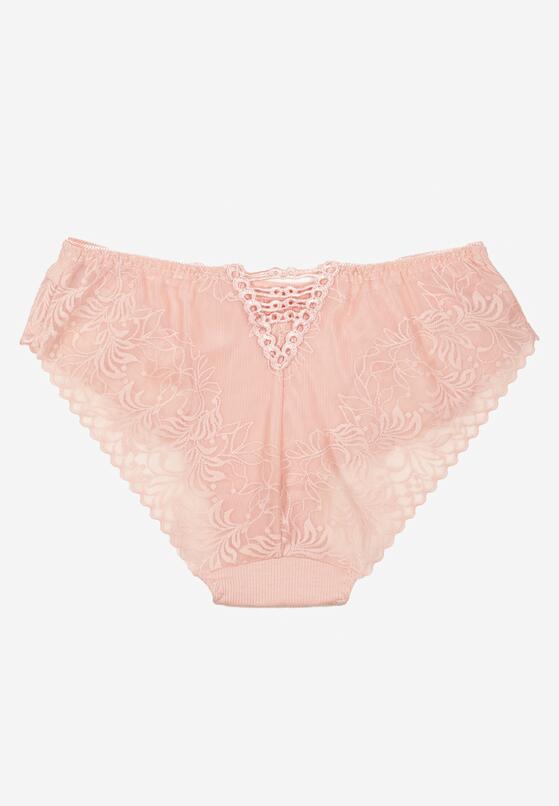 Różowe Majtki Figi z Bawełny z Koronkowymi Wstawkami Arrisianne 2