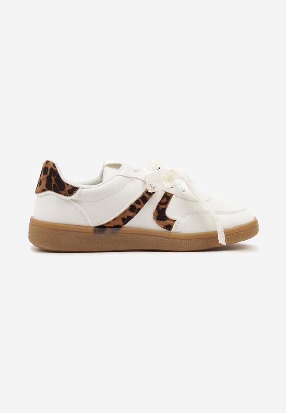 Białe Sneakersy w Stylu Klasycznych Tenisówek z Odpinaną Kokardką Korimarela 4