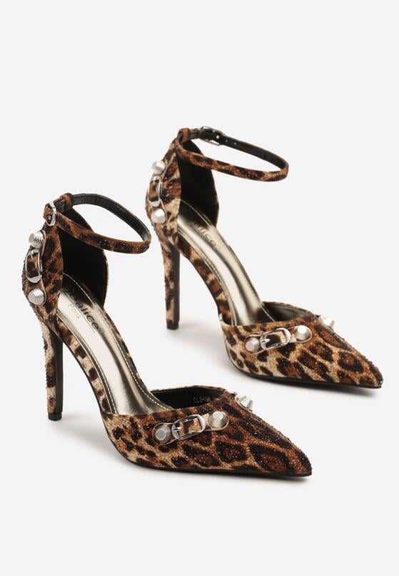 Pantofi stiletto Imprimeu leopard 5