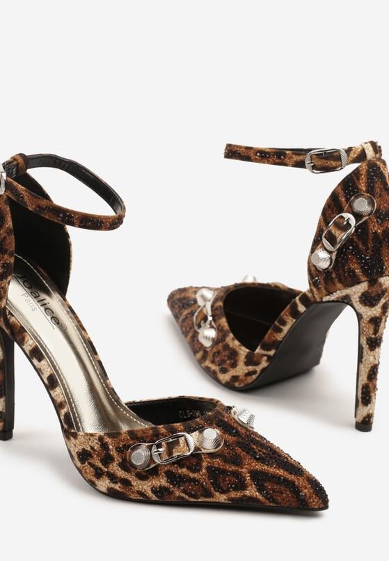Pantofi stiletto Imprimeu leopard 6