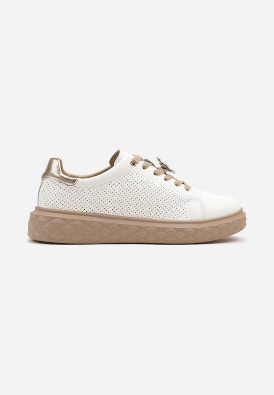 Sneakers Alb cu auriu 4