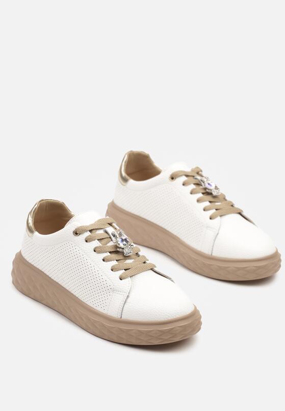 Sneakers Alb cu auriu 5