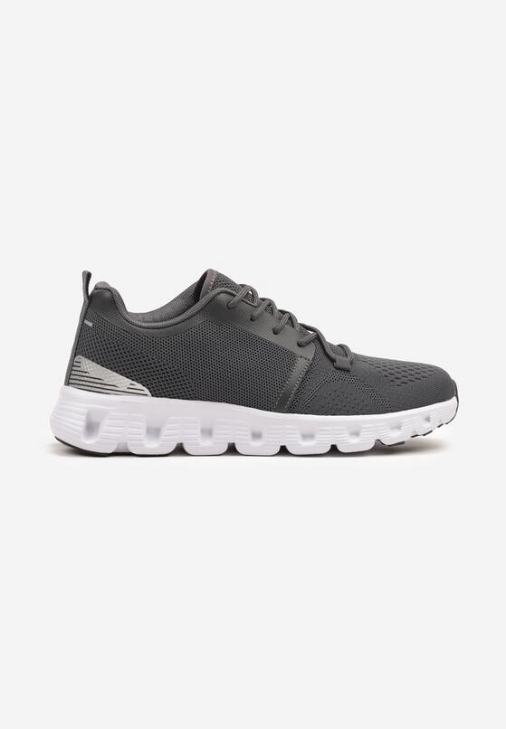 Szare Buty Sportowe Sneakersy na Płaskiej Podeszwie ze Sznurowaniami Christama 1
