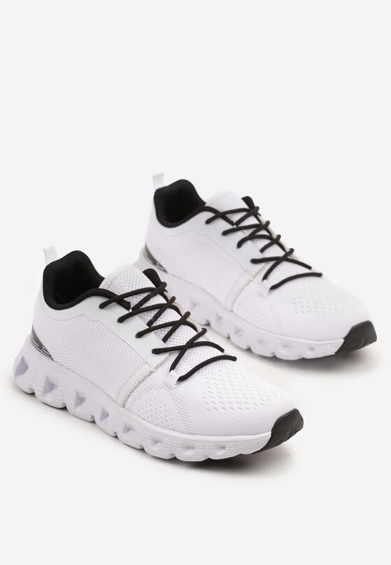 Białe Buty Sportowe Sneakersy na Płaskiej Podeszwie ze Sznurowaniami Christama 2