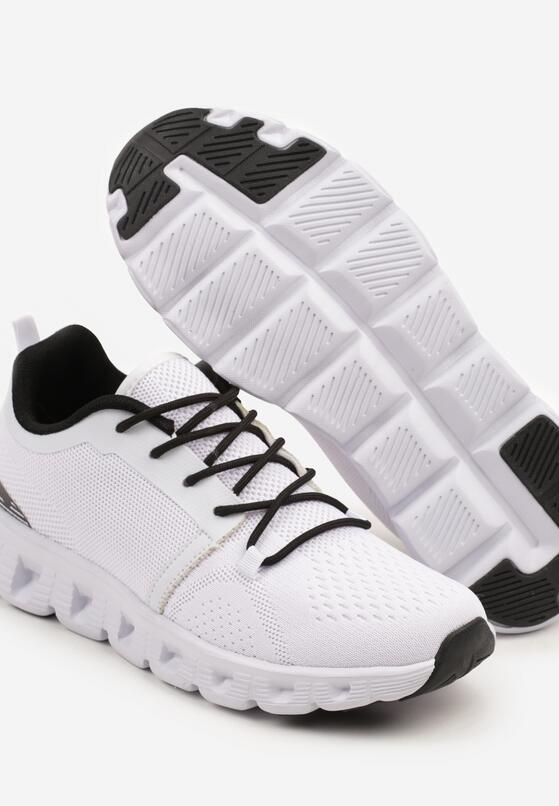 Białe Buty Sportowe Sneakersy na Płaskiej Podeszwie ze Sznurowaniami Christama 3