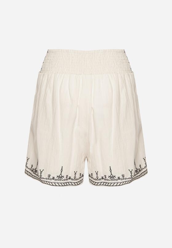 Pantaloni scurți Negru cu crem 7