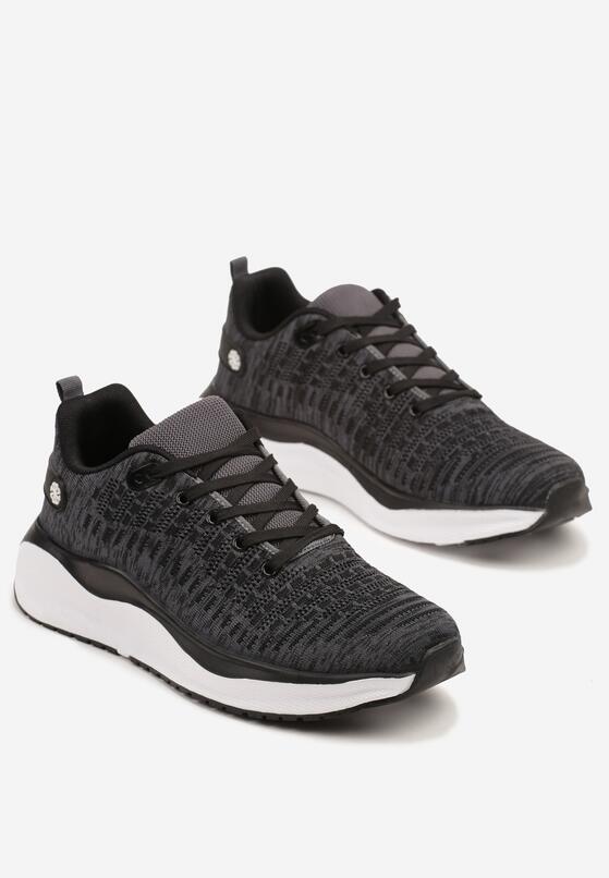 Szare Buty Sportowe Sneakersy z Tłoczoną Cholewką Vivarinda 2