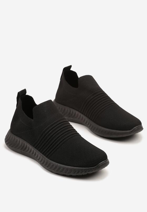 Czarne Buty Sportowe Sneakersy z Elastyczną Cholewką Vivielle 2