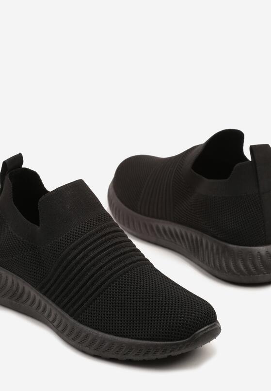Czarne Buty Sportowe Sneakersy z Elastyczną Cholewką Vivielle 3