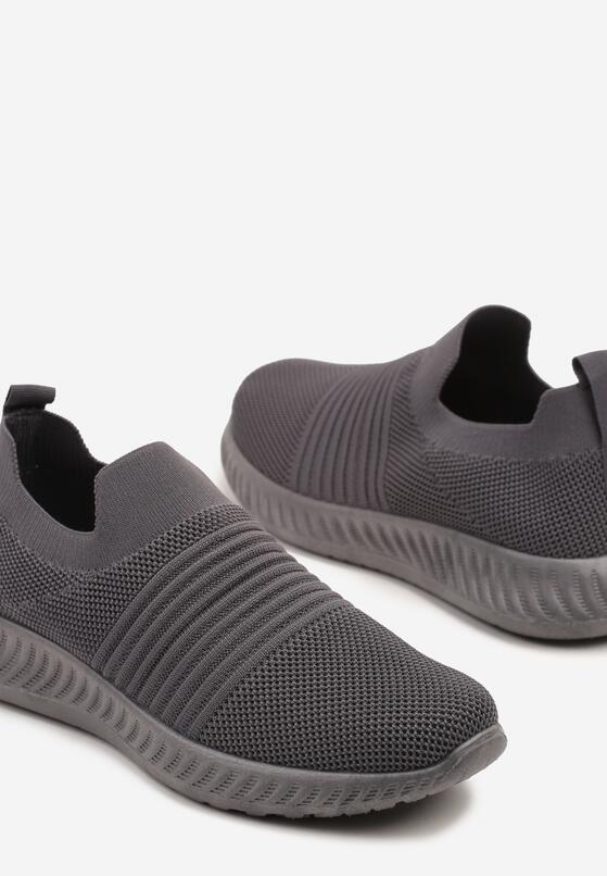 Szare Buty Sportowe Sneakersy z Elastyczną Cholewką Vivielle 3