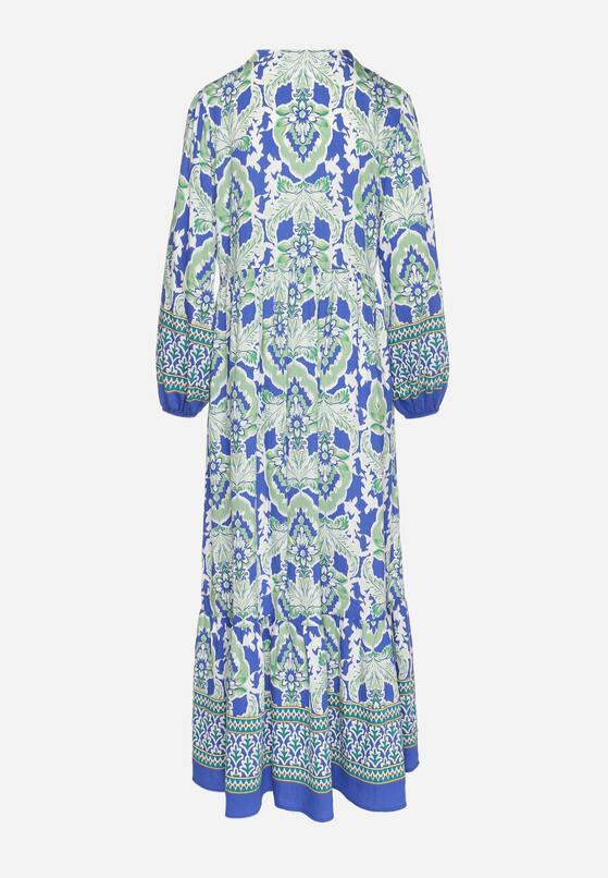 Rochie Albastră cu verde 7