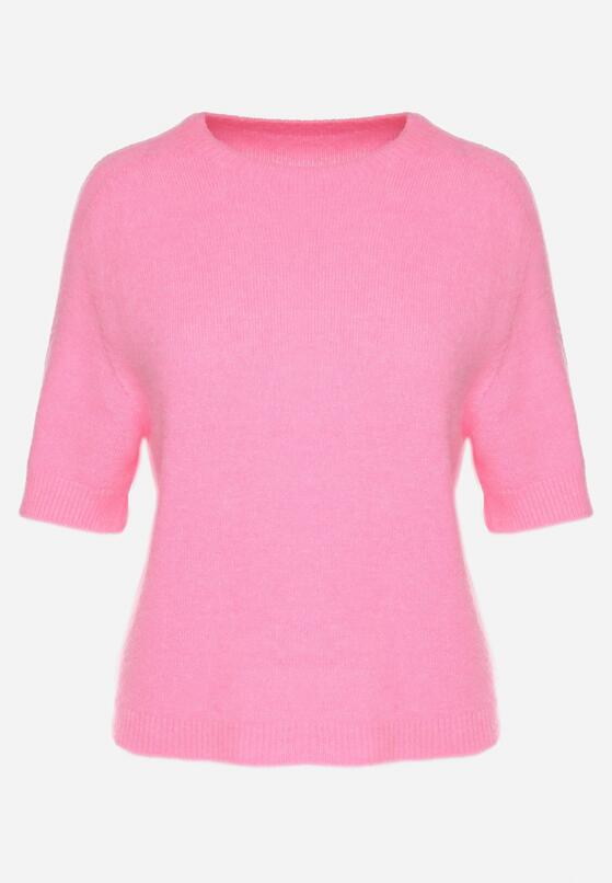 Różowy Sweter z Wełną z Krótkim Rękawem Dannoria 6