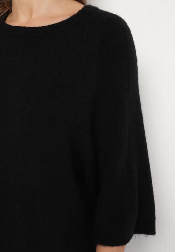 Czarny Sweter z Wełną i Krótszym Rękawem Dannalie 5