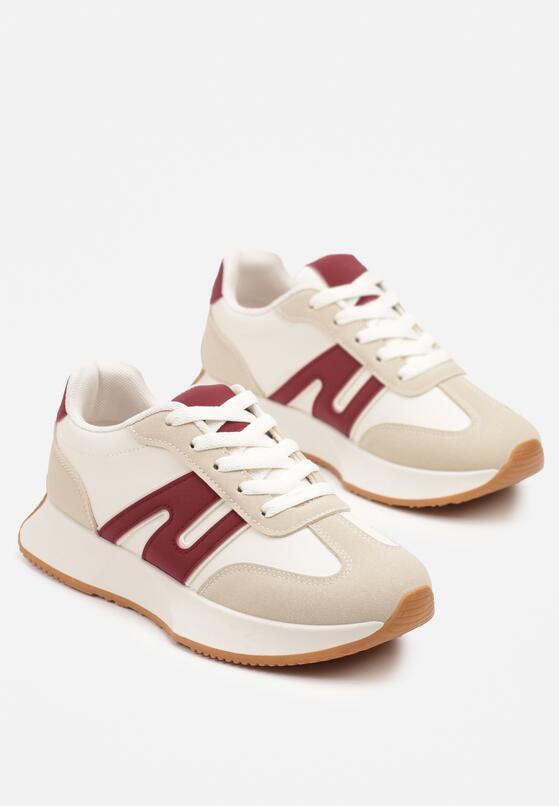 Sneakers Bordo cu roșu 5
