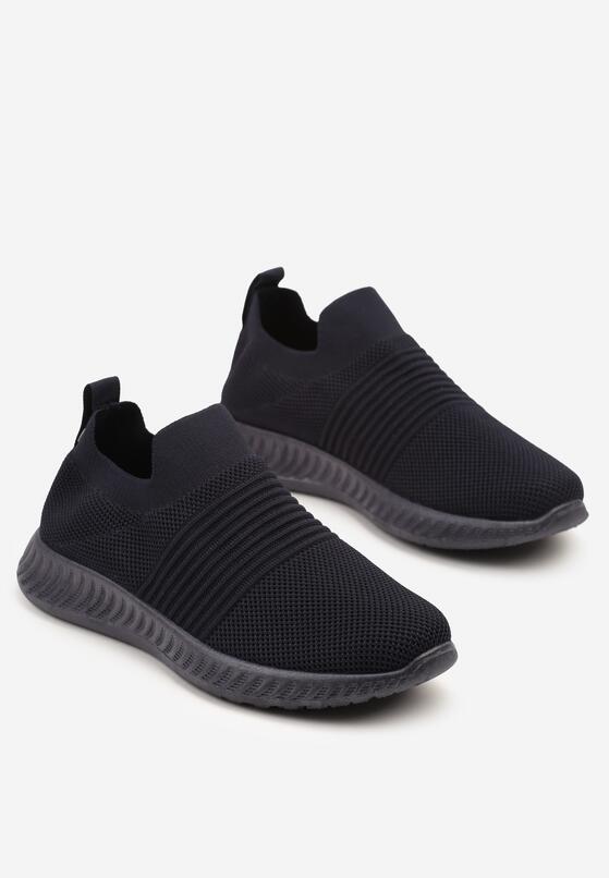Granatowe Buty Sportowe Sneakersy z Elastyczną Cholewką Vivielle 2