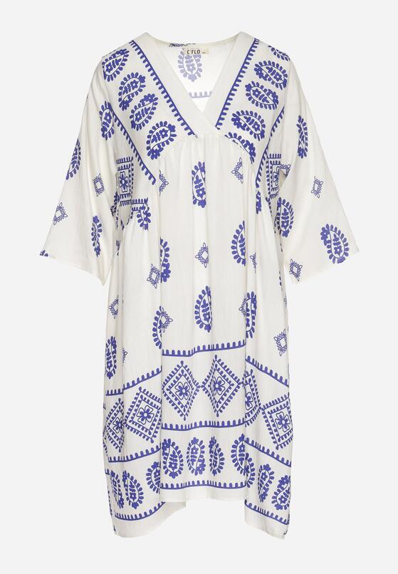 Rochie Albastră cu alb 6