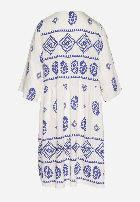 Rochie Albastră cu alb 7