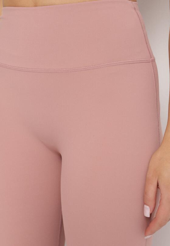 Różowe Legginsy o Kroju Dzwonów z Wysokim Stanem Koritea 5