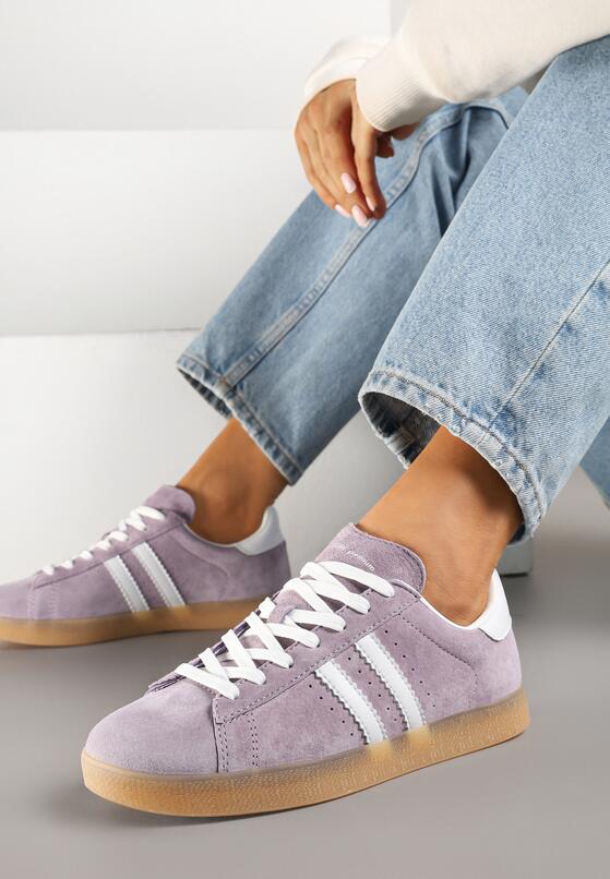 Sneakers Mov cu alb 2