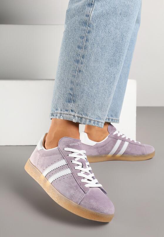 Sneakers Mov cu alb 1