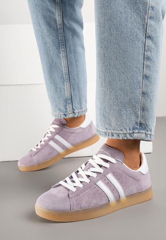 Sneakers Mov cu alb 3