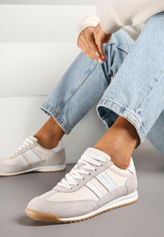 Sneakers Gri cu alb 2