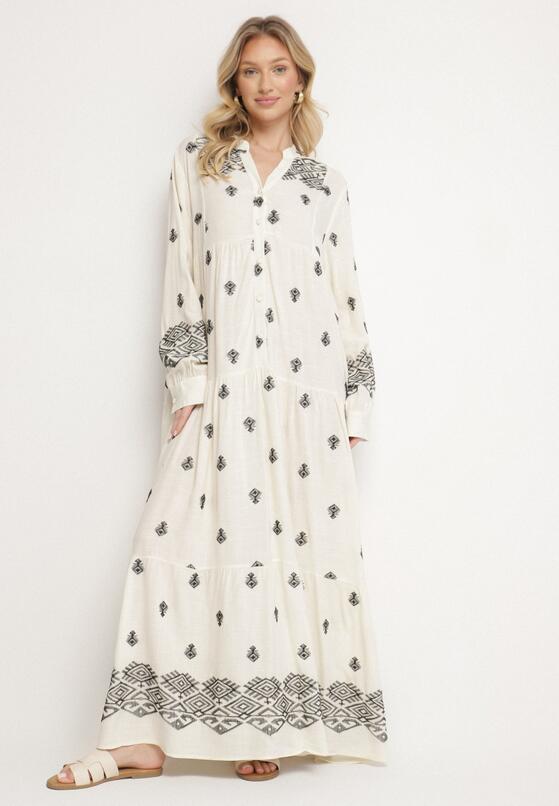 Rochie Albă cu negru 1