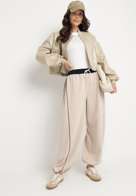 Pantaloni Bej cu negru 2