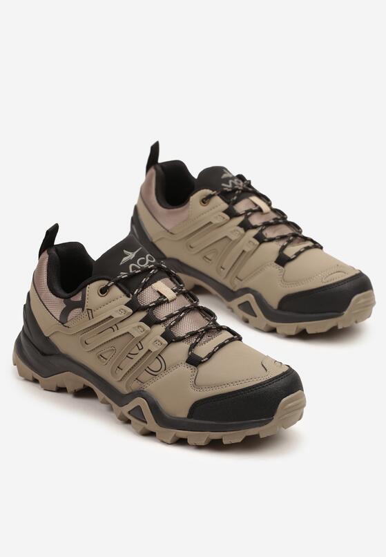 Beżowe Buty Sportowe w Trekkingowym Stylu z Ozdobnymi Przeszyciami Sarilsae 2