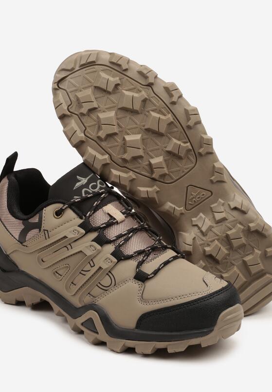 Beżowe Buty Sportowe w Trekkingowym Stylu z Ozdobnymi Przeszyciami Sarilsae 3