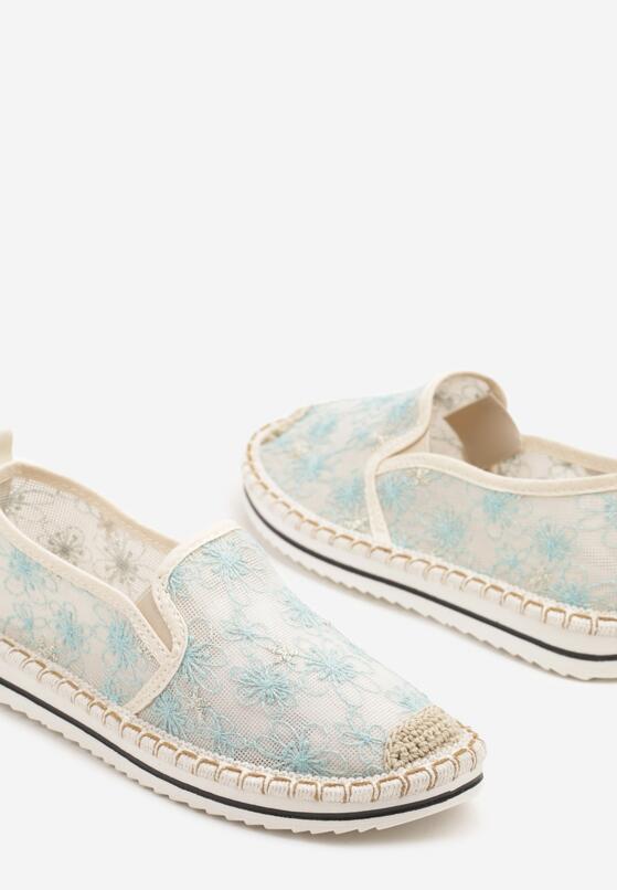 Niebieskie Espadryle Ozdobione Plecionką Erelitia 6