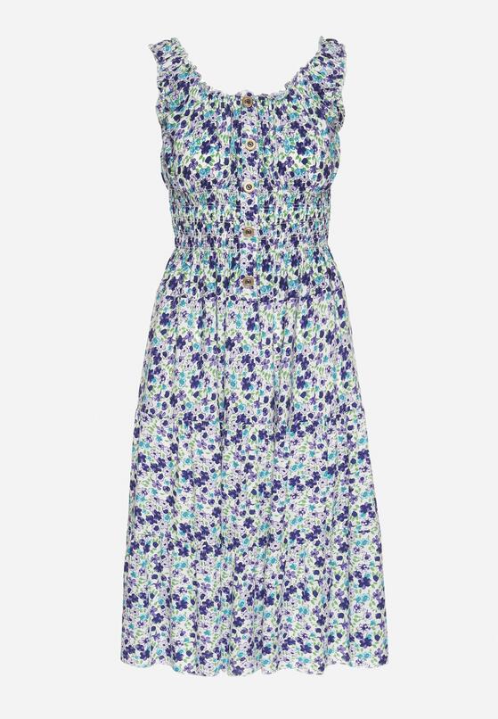 Rochie Albă cu albastru 6