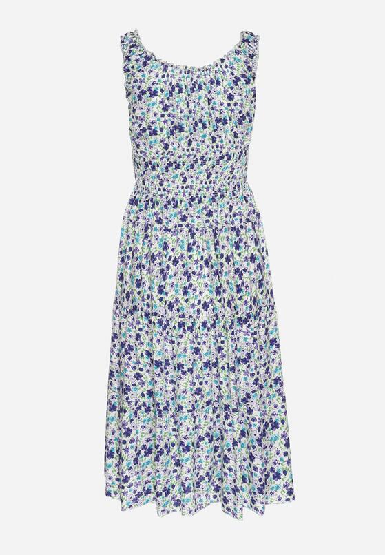 Rochie Albă cu albastru 7